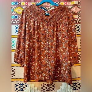 Nanette Lepore Floral Button-Down Top